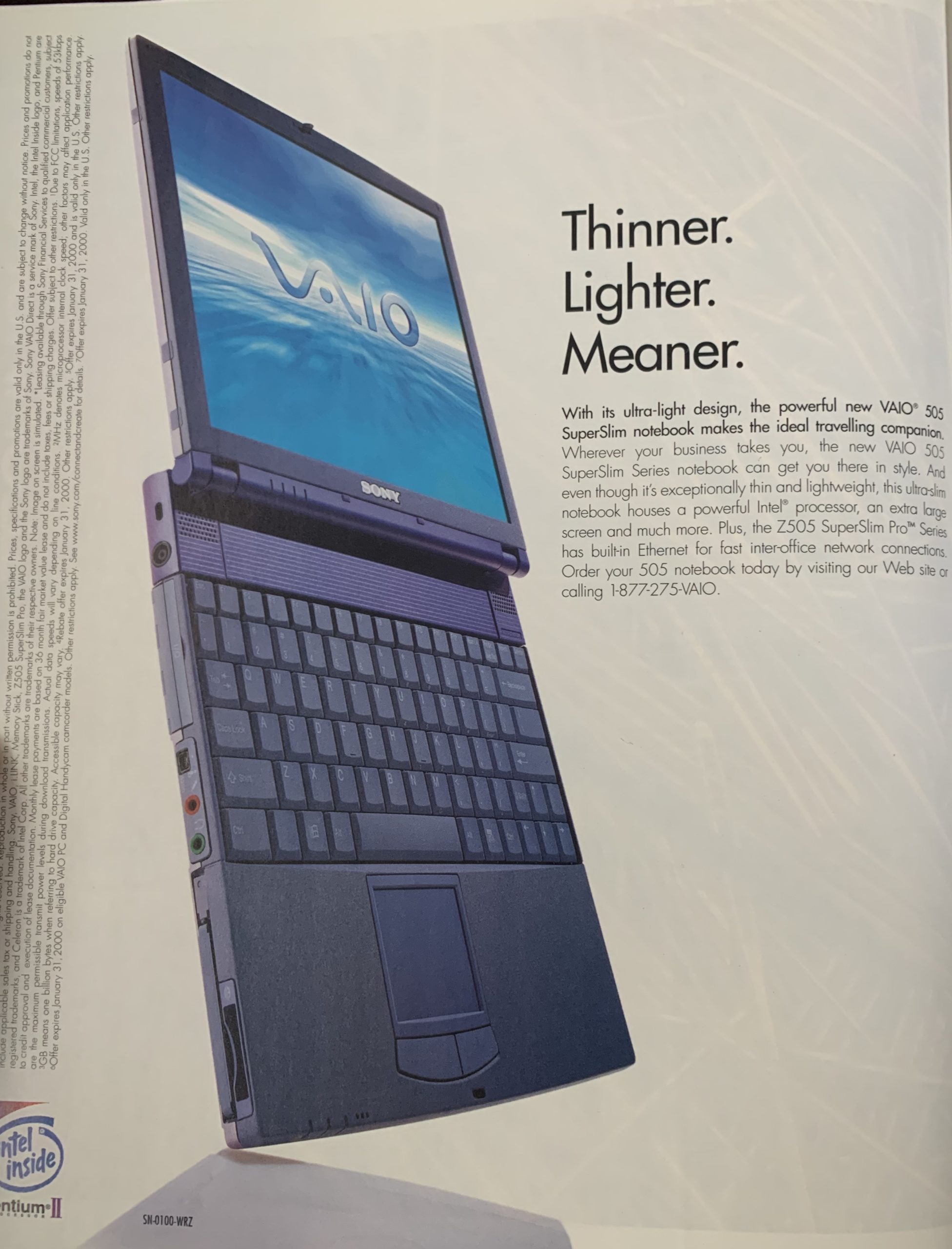 “Thinner Lighter Meaner” laptop ad