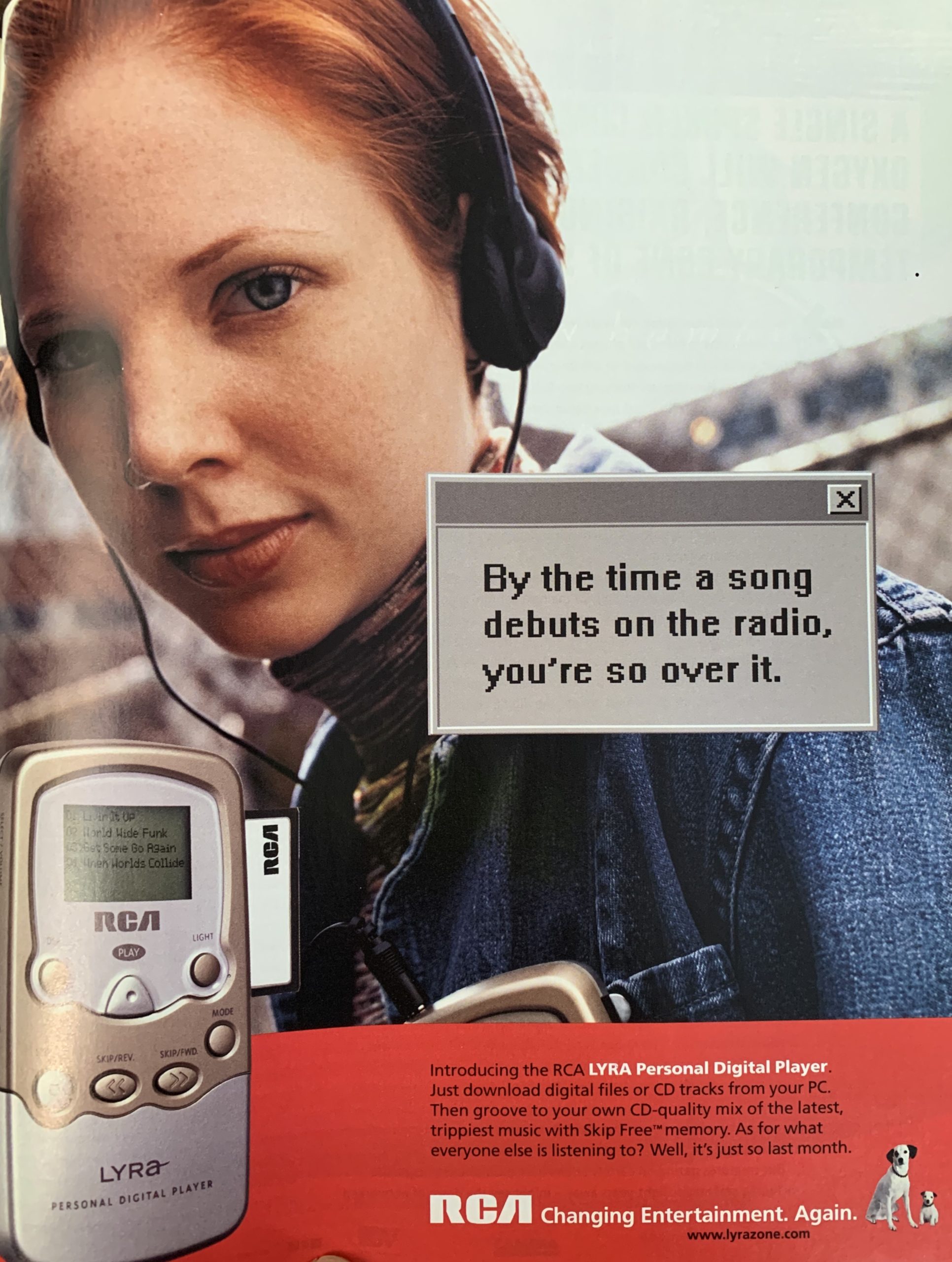 RCA mp3 player ad